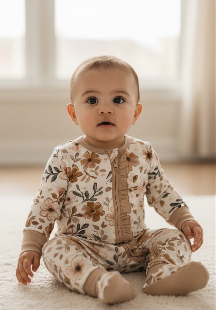 Wild Flower Ruffle Bamboo Sleeper